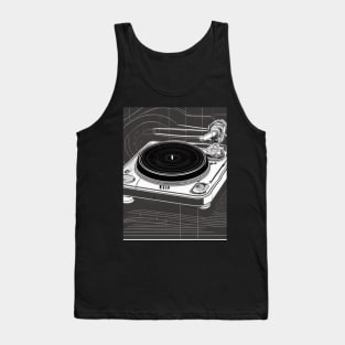 Turntable - Vintage Audio LP Vinyl Record Player Gift Tank Top